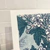 Rachel Knowles Lino Print - 'Hawthorne'