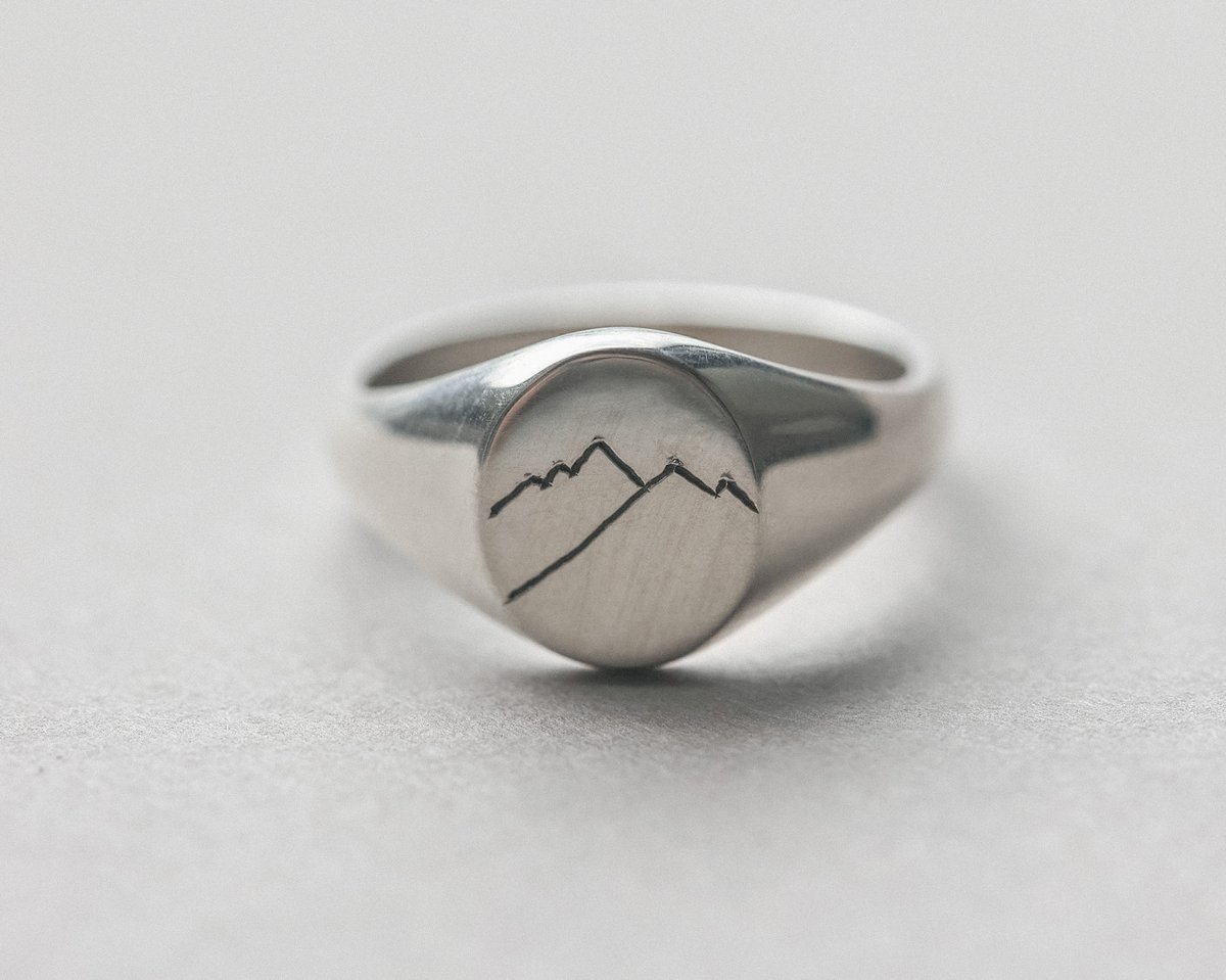 Image of 'The Highlands' Wilderness small signet ring