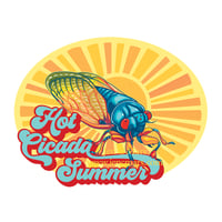 Image 1 of Hot Cicada Summer Sticker