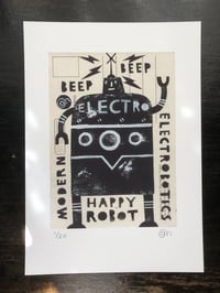 ELECTRO HAPPY ROBOT limited edition print