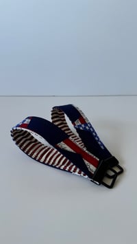 Image 2 of Big Navy Stars fabric key fob