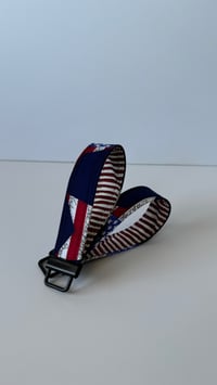 Image 1 of Big Navy Stars fabric key fob