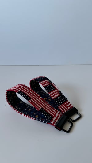 Image of American Flag fabric key fob