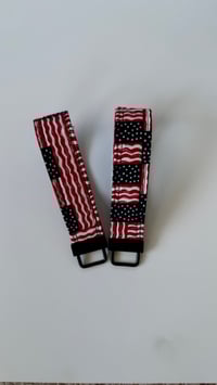 Image 3 of American Flag fabric key fob
