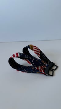 Image 2 of Flags and Stars fabric key fob