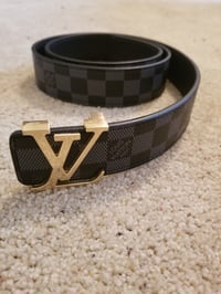 Image 5 of LV Belt Checked Black