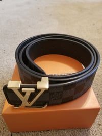 Image 3 of LV Belt Checked Black