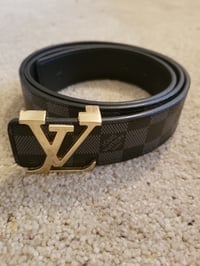 Image 6 of LV Belt Checked Black