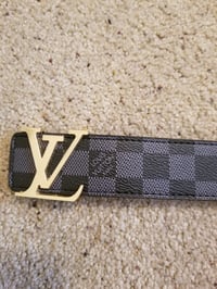 Image 7 of LV Belt Checked Black