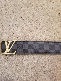 Image 8 of LV Belt Checked Black