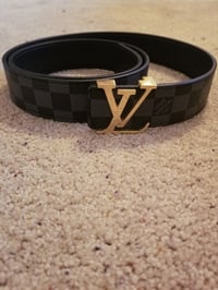 Image 4 of LV Belt Checked Black