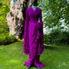 Shocking Violet Ruffled "Selene" Dressing Gown Sizes S, 1X-3X  50% off discount code: NeverForget