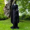 Black Ruffled "Selene" Dressing Gown Size 3X  50% off discount code: NeverForget