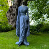 Porcelain Blue Ruffled "Selene" Dressing Gown Limited Edition 50% off discount code: NeverForget