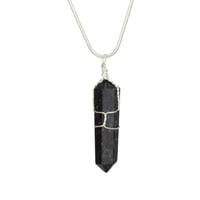 Wire Wrapped Point Pendants - Black Tourmaline