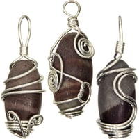 Wire Wrapped Pendant - Shiva Lingam Asst'd Wire Designs