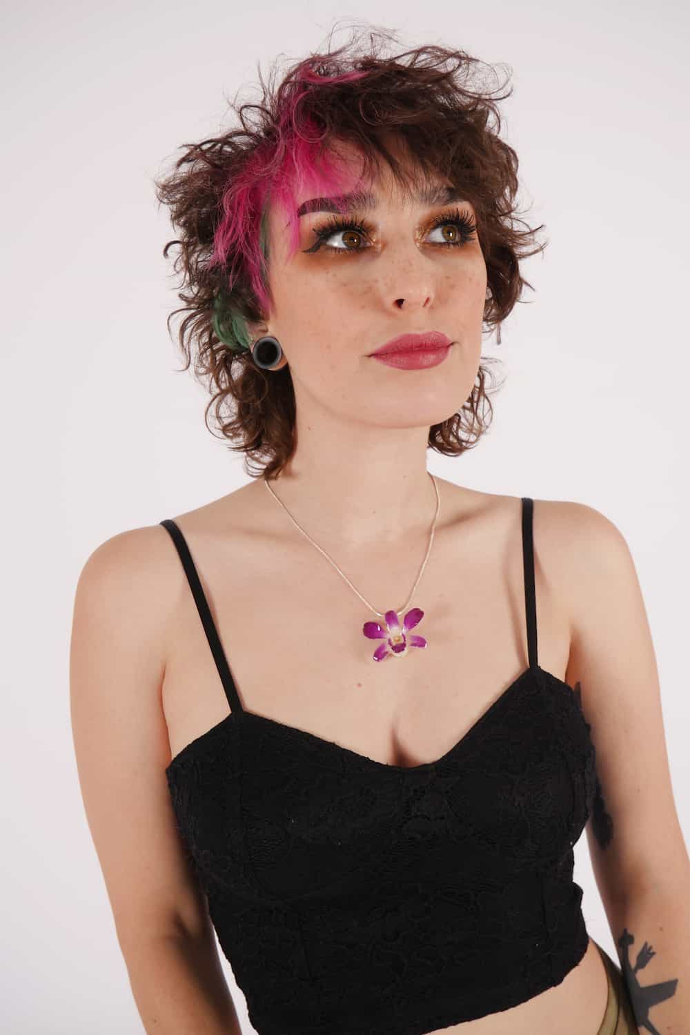 Image of Mini Dendrobium Pendant (Blue & Purples)