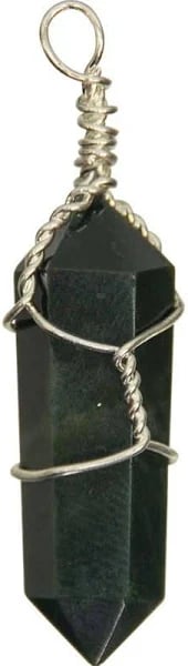 Wire Wrapped Point Pendants - Bloodstone
