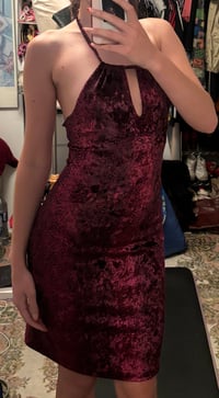 Image 4 of velvet guess halter dress
