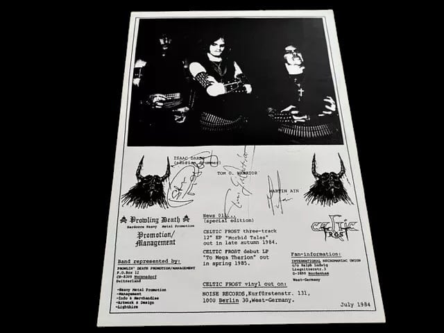 CELTIC FROST - PROCREATION OF THE WICKED REHEARSAL JUNE 1984 LP BLACK VINYL W/INSERT