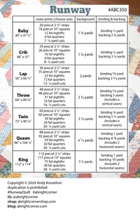 Image 2 of Runway quilt pattern - PAPER pattern