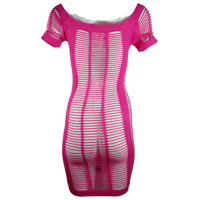 Image 2 of Hot Pink Cut Out Short Sleeve Dress