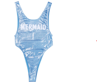 Image 2 of Metallic Silver Mermaid Swimsuit