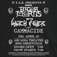Image 2 of RIGOR MORTIS - ARCADIA THEATRE - DALLAS TEXAS 1987 SHOW FLYER (WHITE PRINT)