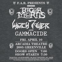 Image 4 of RIGOR MORTIS - ARCADIA THEATRE - DALLAS TEXAS 1987 SHOW FLYER (WHITE PRINT)