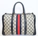 Image of Vtg. Gucci Blue Monogram Boston Style Bag