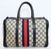 Image of Vtg. Gucci Blue Monogram Boston Style Bag