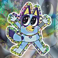 Image 2 of Bluey Kandi Raver Glitter Sticker