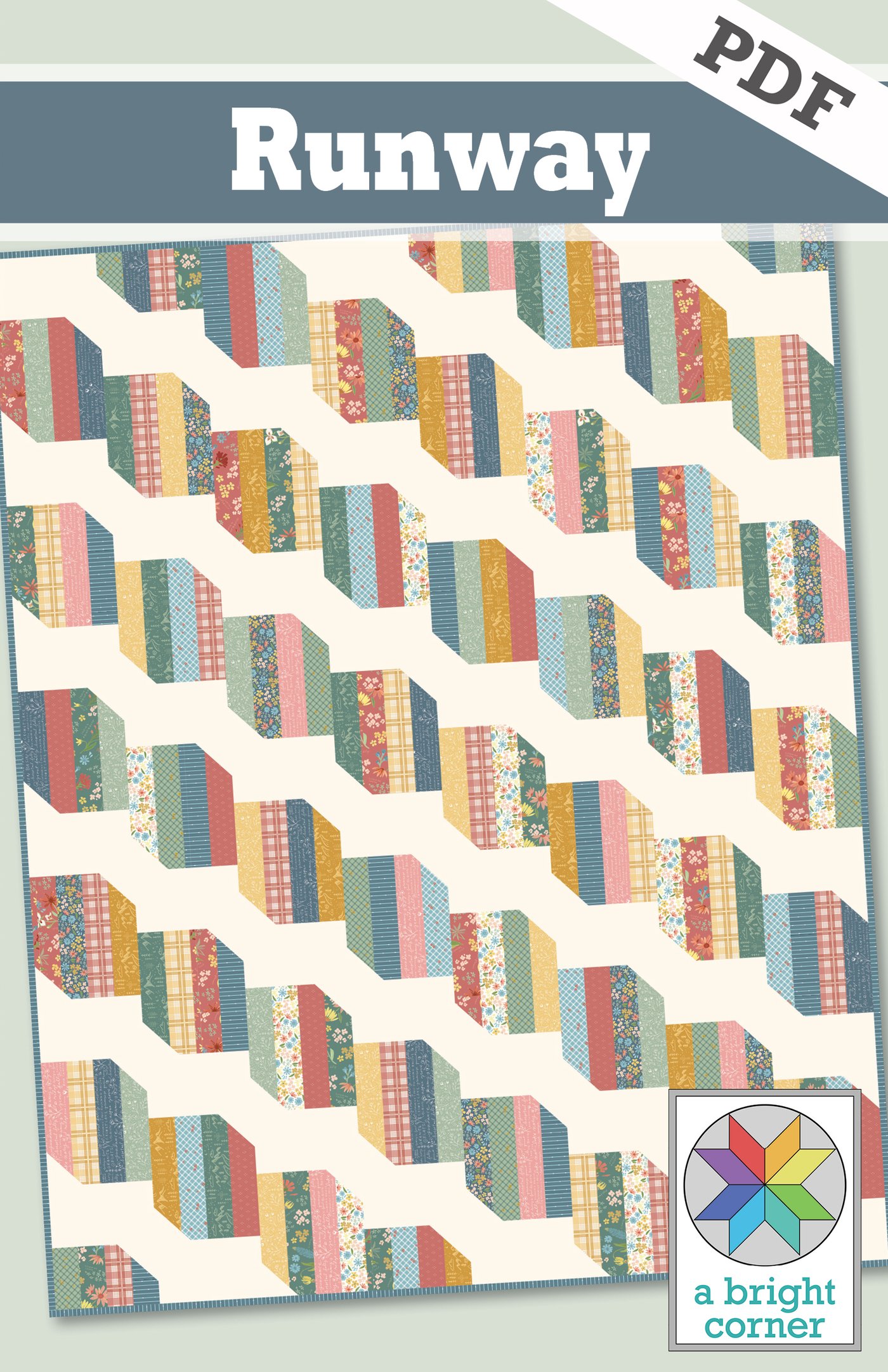 Runway quilt pattern - PDF version | A Bright Corner