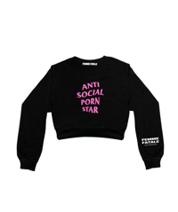 Image 2 of ANTI      SOCIAL      STAR      CROPPED      CREWNECK      