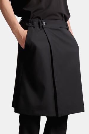 Image of IMMENSE - 裙片喇叭褲 (黑)