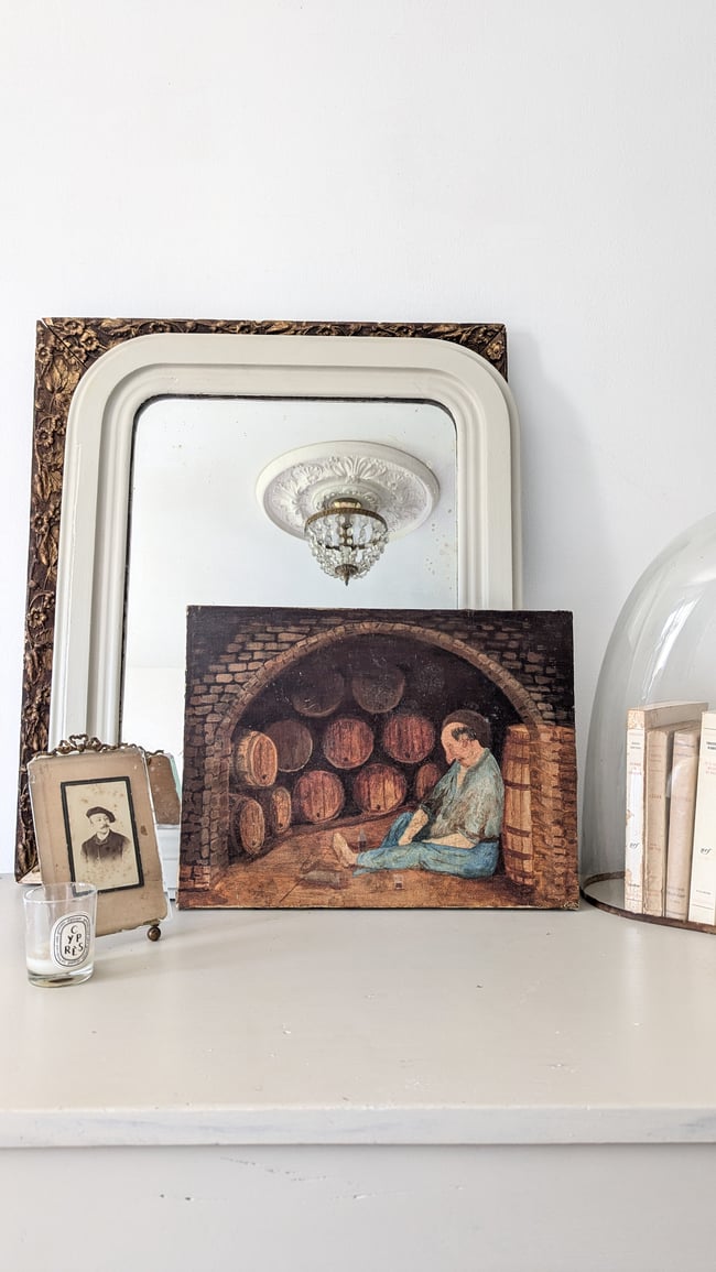 Huile sur toile La cave à vins