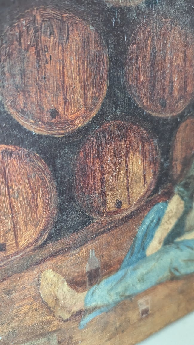 Huile sur toile La cave à vins