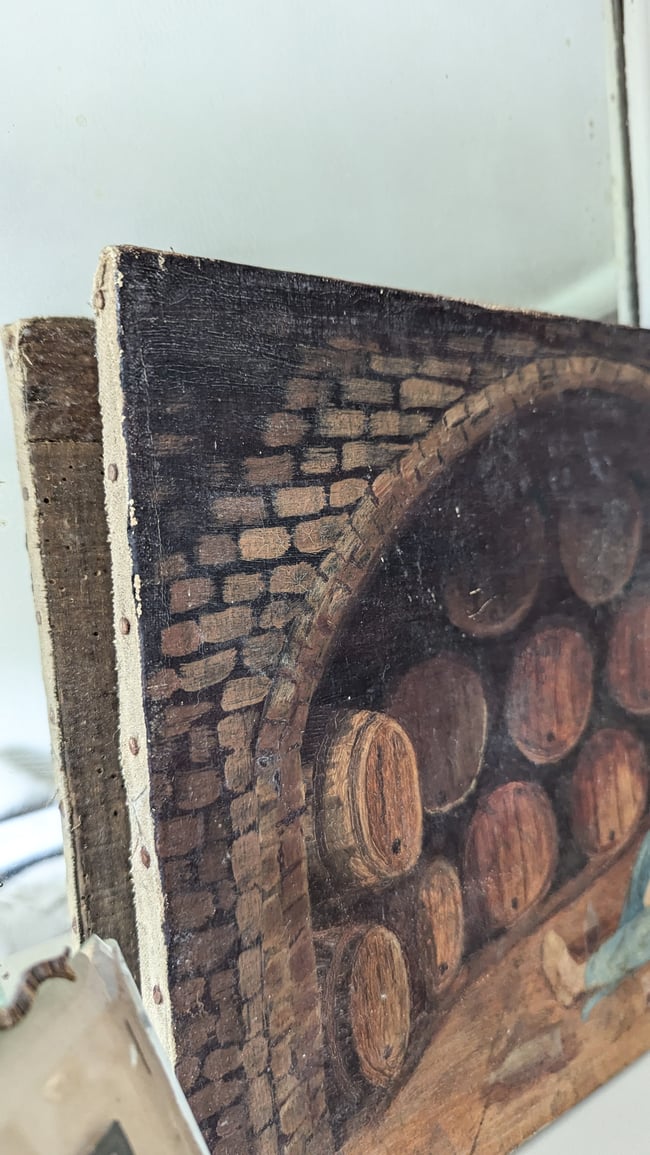 Huile sur toile La cave à vins