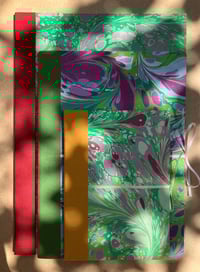 Image 3 of Apple Blossom Hand-Marbled Large Plain Notebook