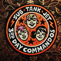 TANK GIRL 3rd DAY COMMANDOS EMBROIDERED PATCH - Orange Variant - with mini print