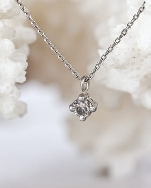 Image of Platinum, pale grey salt and pepper diamond necklace