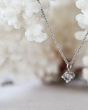 Image of Platinum, pale grey salt and pepper diamond necklace