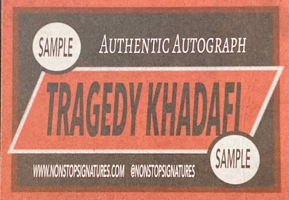 TRAGEDY KHADAFI Exclusive Nonstop Signatures On-Card Autographed Hip Hop Trading Card - #’d to 50!