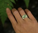 Green Kyanite rock ring