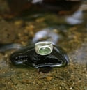 Green Kyanite rock ring