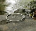 Silver Hag stone bangle