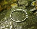 Silver Hag stone bangle