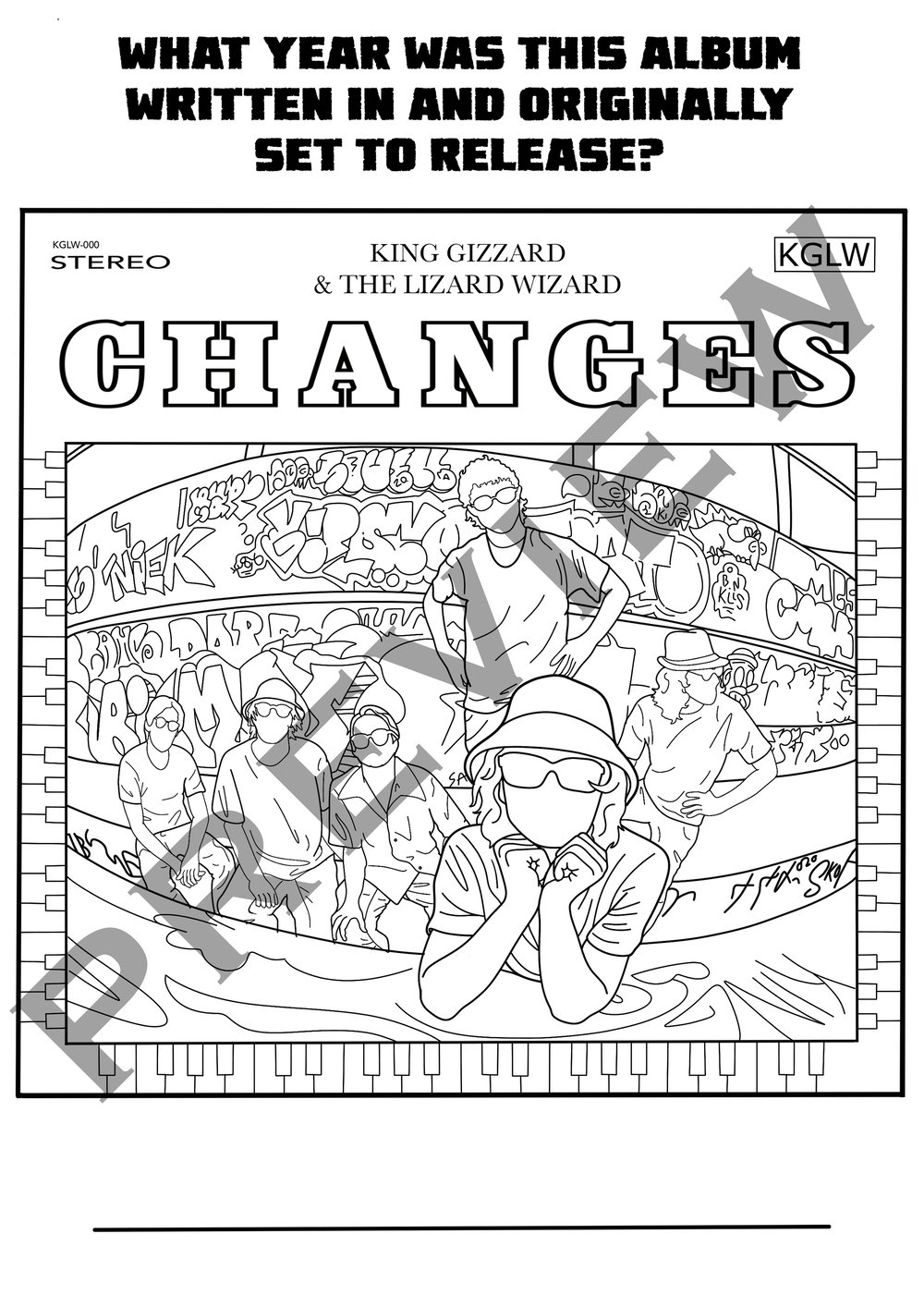 Image of King Gizzard And The Lizard Wizard Bootleg Colouring Book