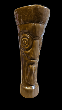 Image 2 of Katiki Castaways No.1 Tiki Mug Gloss Brown Factory Sample 1/1 FREE SHIPPING