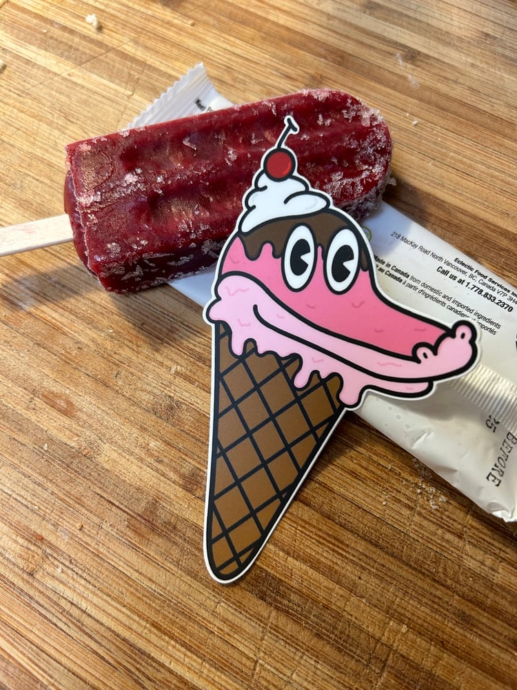 Image of Ice Cream Gator Sticker